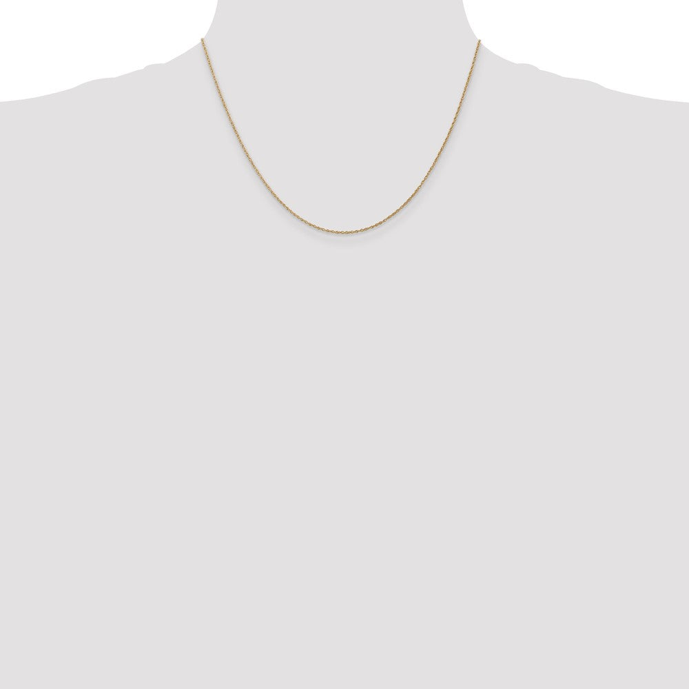 14K 20 inch .8mm Light Rope with Spring Ring Clasp Chain