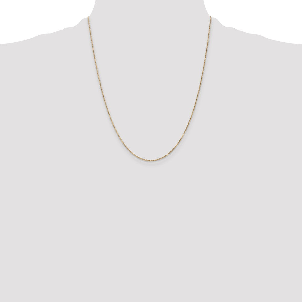 14K 22 inch .8mm Light Rope with Spring Ring Clasp Chain