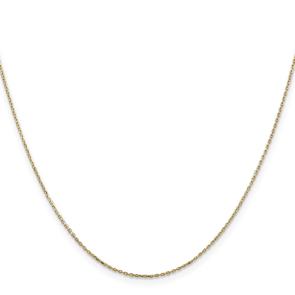 14K 14 inch .8mm Diamond-cut Cable with Lobster Clasp Chain