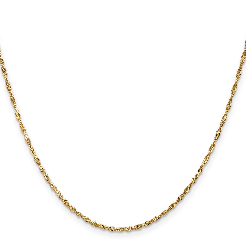14K 18 inch 1.40mm Singapore with Spring Ring Clasp Chain