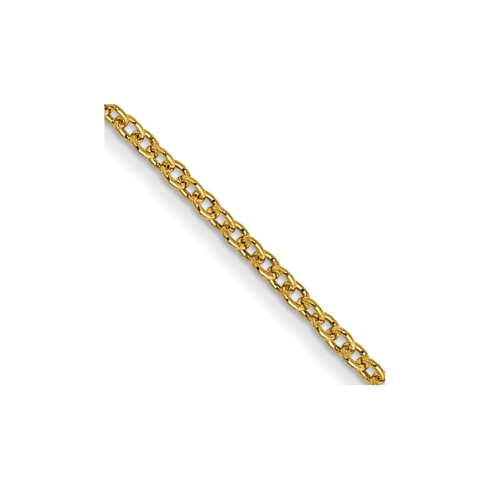 14K 26 inch 1mm Round Open Link Cable with Lobster Clasp Chain