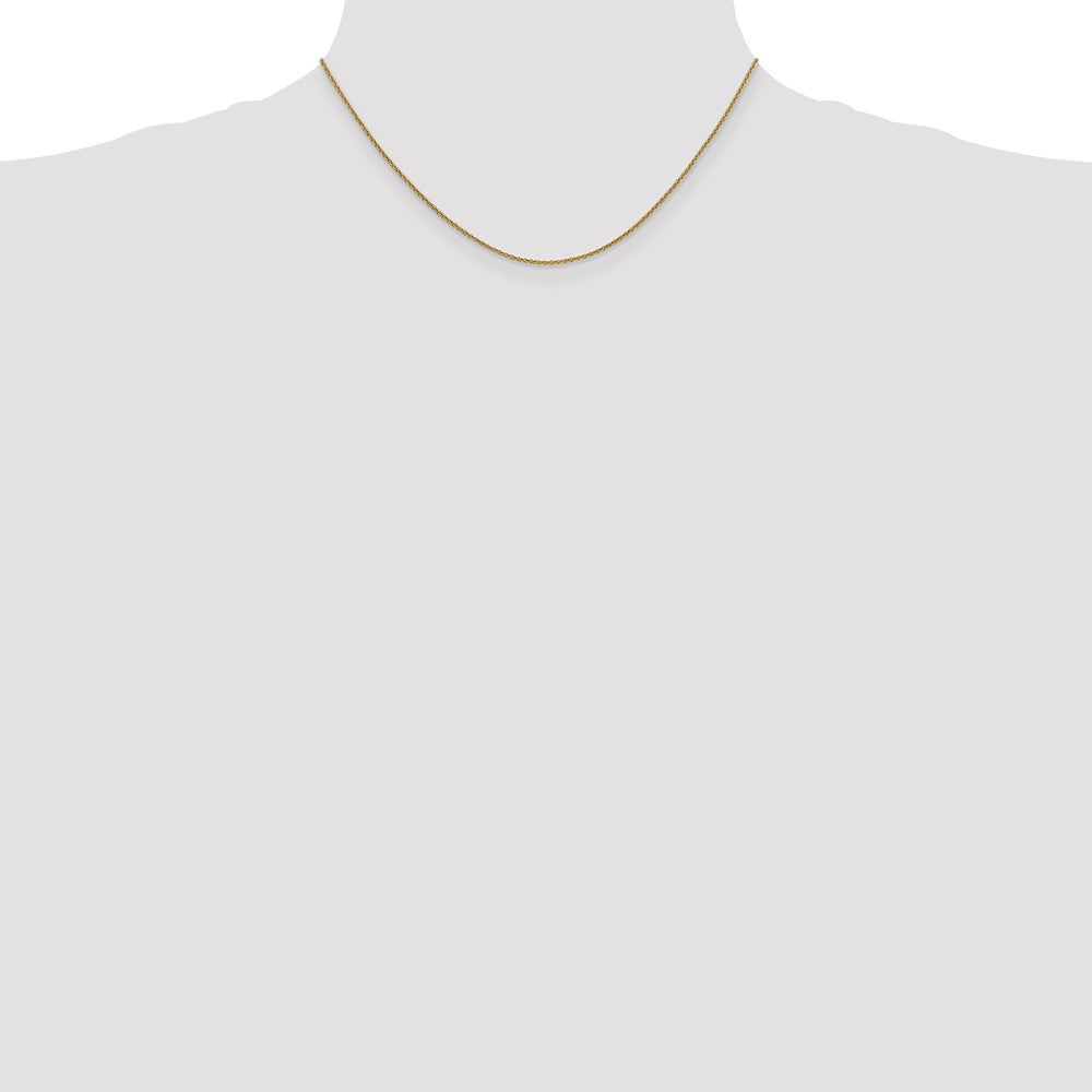 14K 16 inch 1.4mm Round Open Link Cable with Lobster Clasp Chain