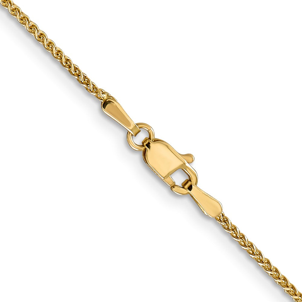 14K 30 inch 1.25mm Diamond-cut Spiga with Lobster Clasp Chain