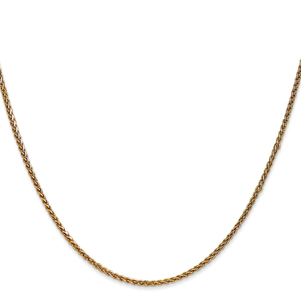 14K 24 inch 1.7mm Diamond-cut Spiga with Lobster Clasp Chain