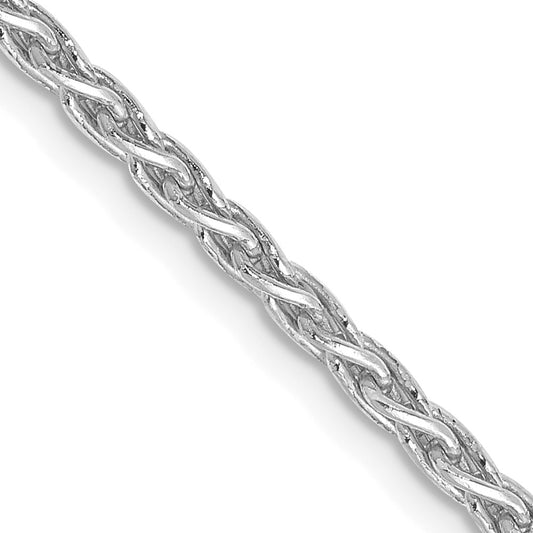 14K White Gold 18 inch 2.25mm Parisian Wheat with Lobster Clasp Chain