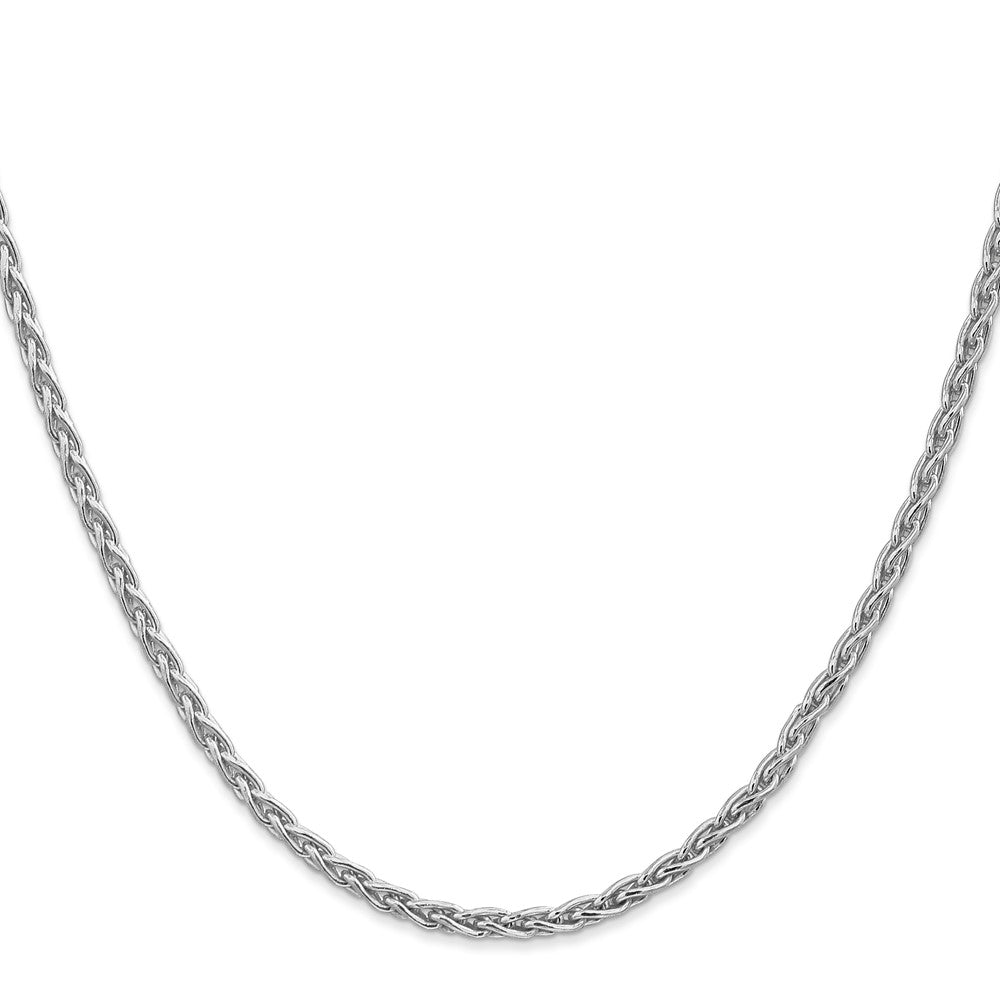 14K White Gold 22 inch 4mm Parisian Wheat with Lobster Clasp Chain