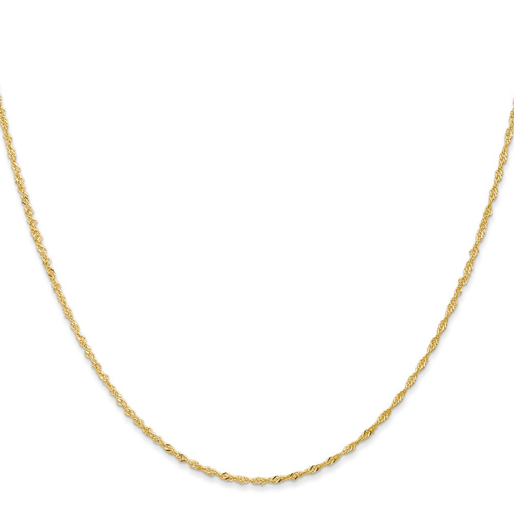 14K 22 inch 1.10mm Singapore with Spring Ring Clasp Chain
