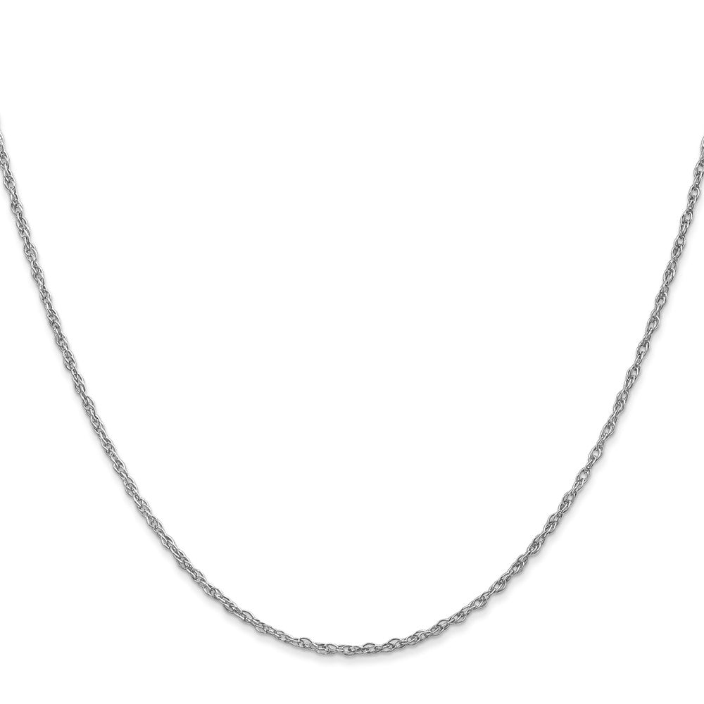 14K White Gold 16 inch 1.3mm Heavy Rope with Lobster Clasp Chain