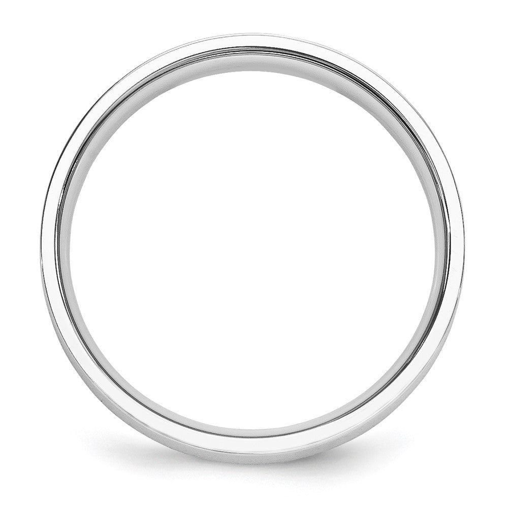 Platinum 5mm Polished Flat Wedding Band Size 10.5