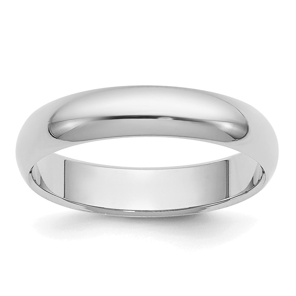Platinum 4mm Half Round Wedding Band Size 9