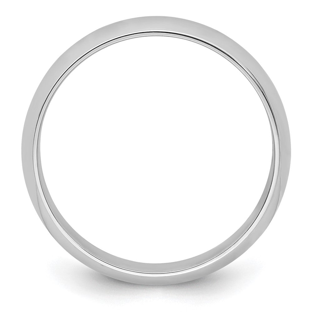 Platinum 6mm Half Round Wedding Band Size 10.5