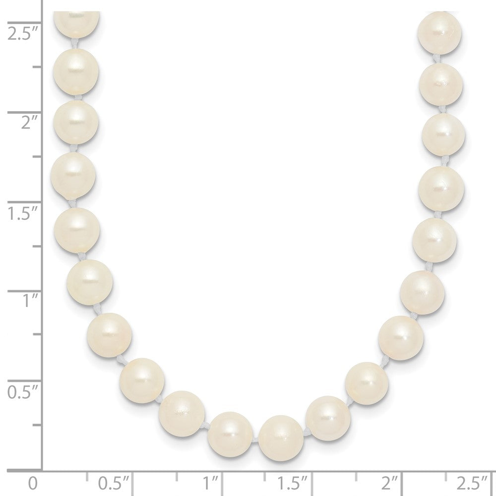 14k 5-6mm White Round Akoya Saltwater Cultured Pearl 24 inch Necklace