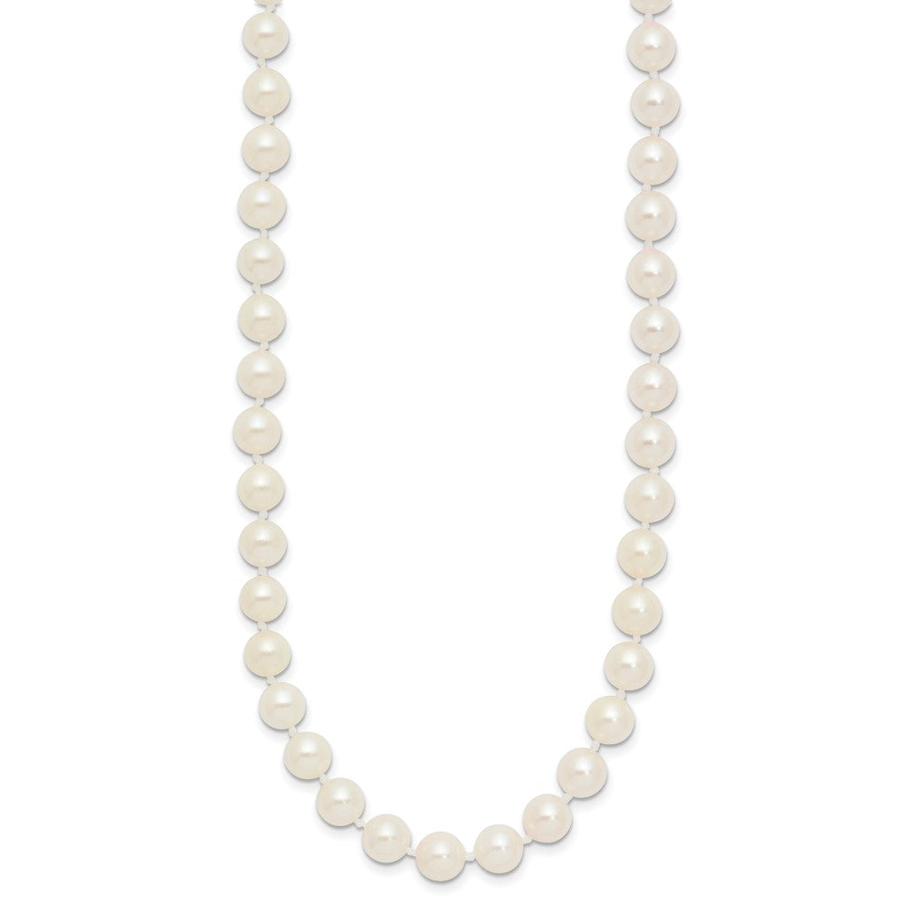 14k 6-7mm White Round Akoya Saltwater Cultured Pearl 20 inch Necklace
