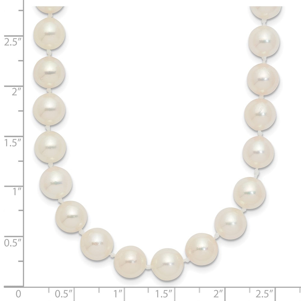 14k 7-8mm White Round Akoya Saltwater Cultured Pearl 18 inch Necklace