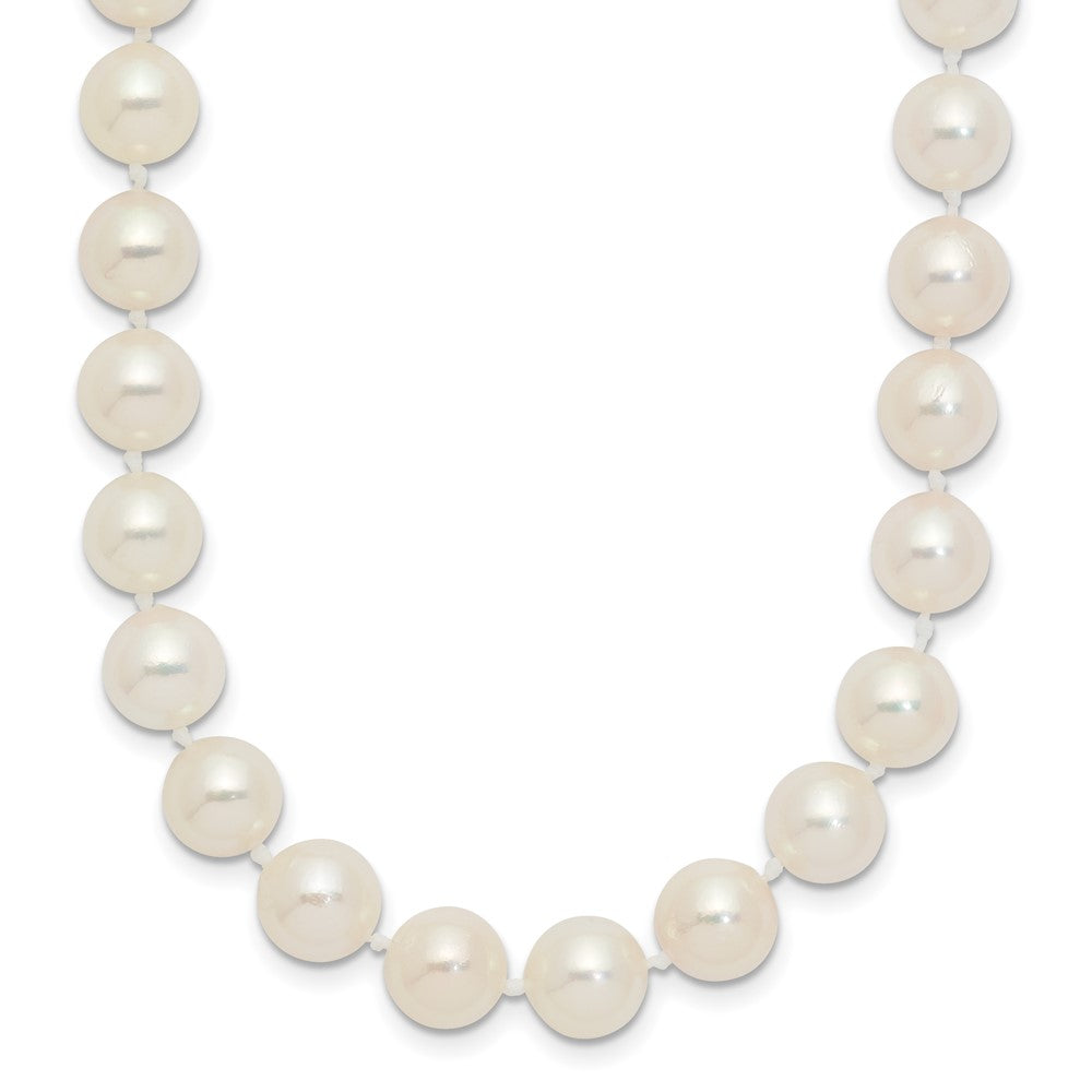 14k 7-8mm White Round Akoya Saltwater Cultured Pearl 24 inch Necklace