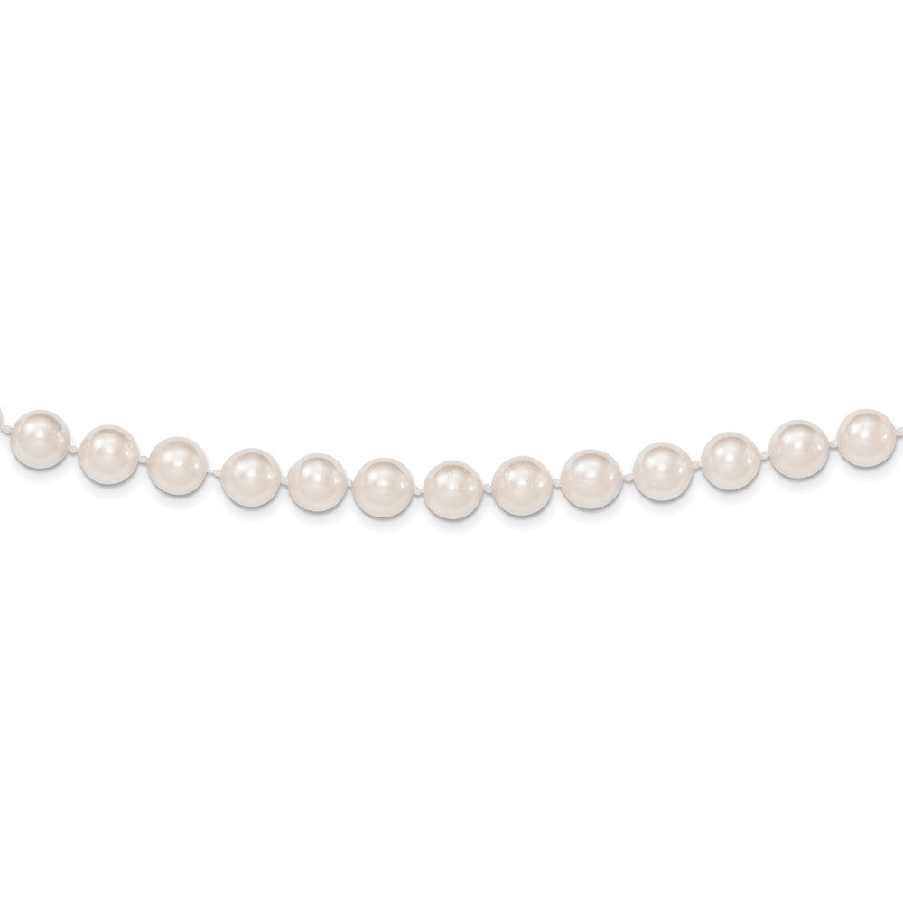 14k 8-9mm White Round Akoya Saltwater Cultured Pearl 20 inch Necklace