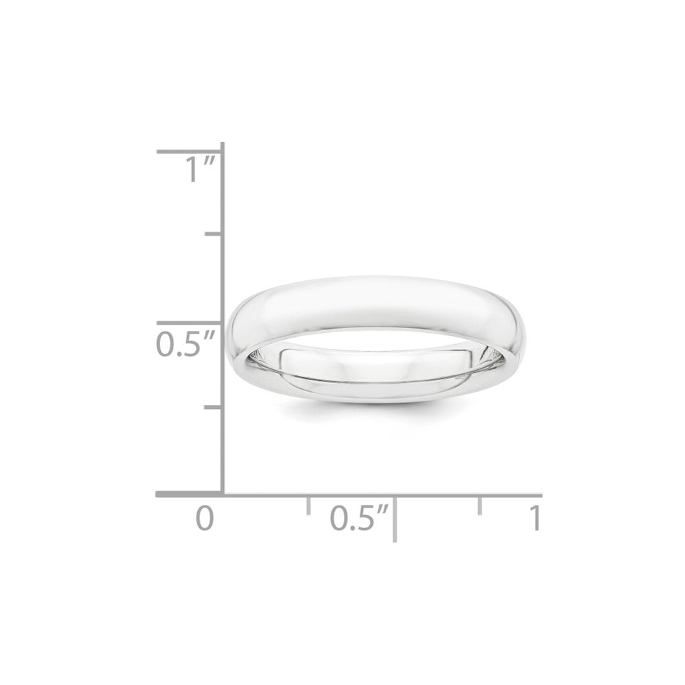 Platinum 4mm Lightweight Comfort-Fit Wedding Band Size 11