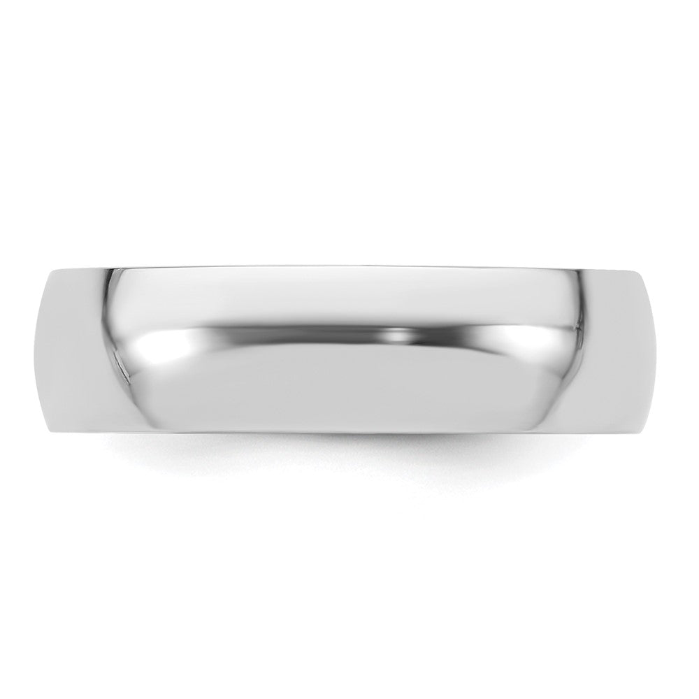 Platinum 6mm Lightweight Comfort-Fit Wedding Band Size 10.5