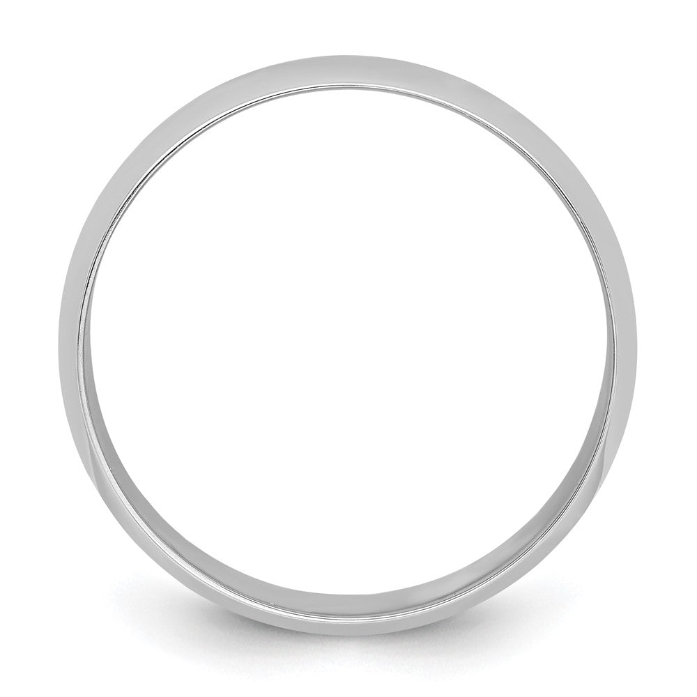 Platinum 8mm Half Round Featherweight Wedding Band Size 7