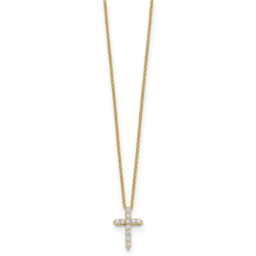 14k Diamond Cross 18 inch Necklace
