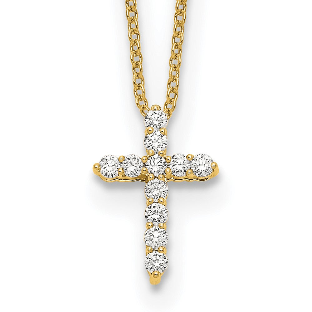 14k Diamond Cross 18 inch Necklace