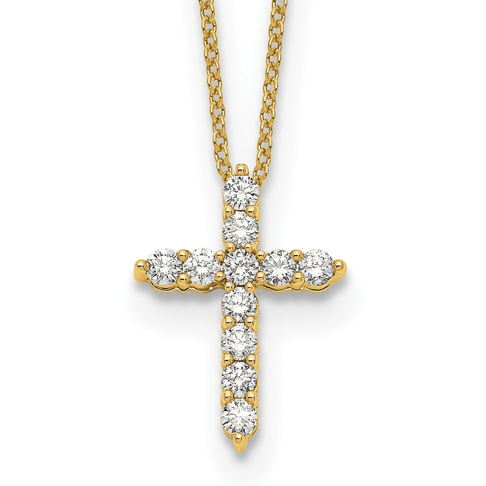 14k Diamond Cross 18 inch Necklace