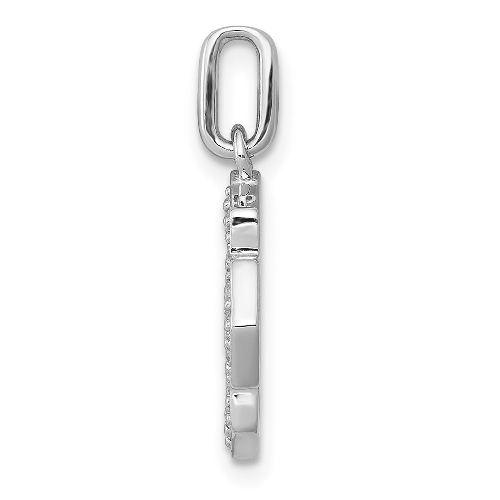 14k White Gold 1/4ct. Diamond Fancy Cross Pendant