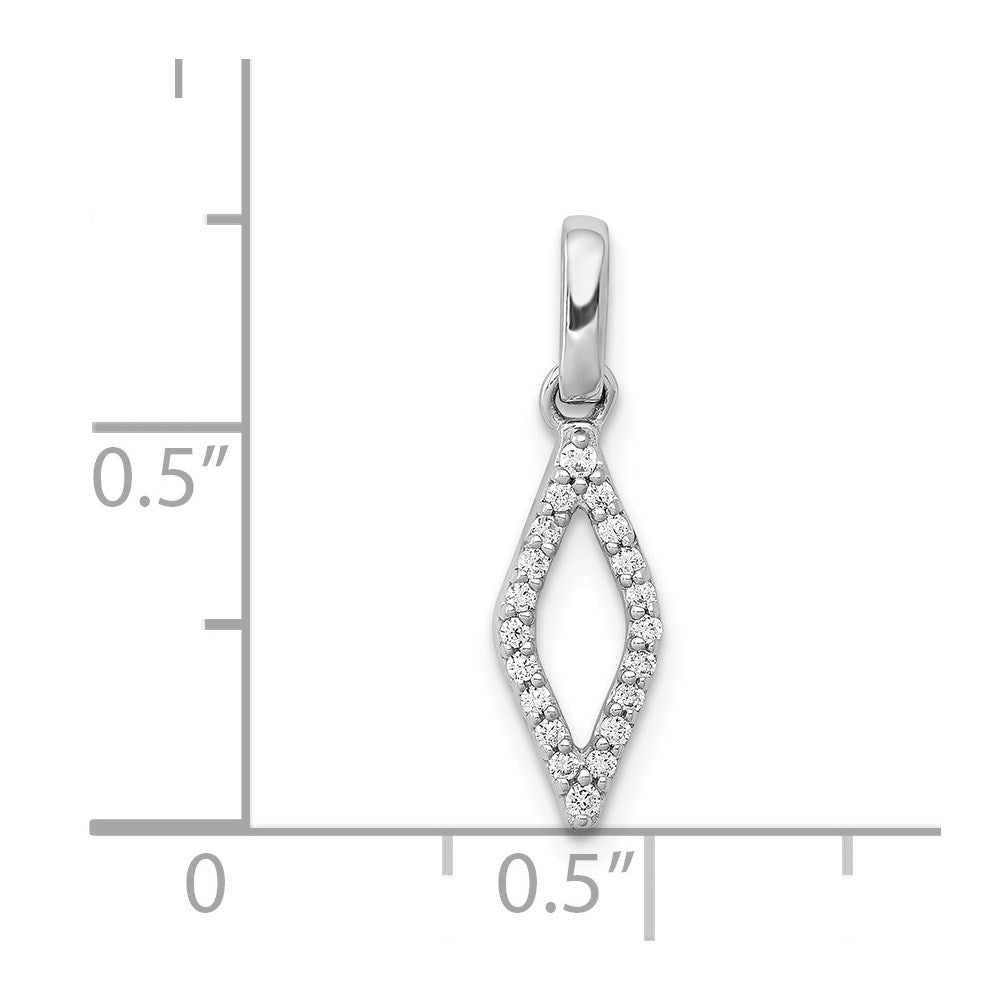 14k White Gold 1/2ct. Diamond Fancy Pendant