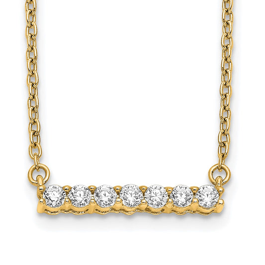 14k Diamond Bar 18 inch Necklace