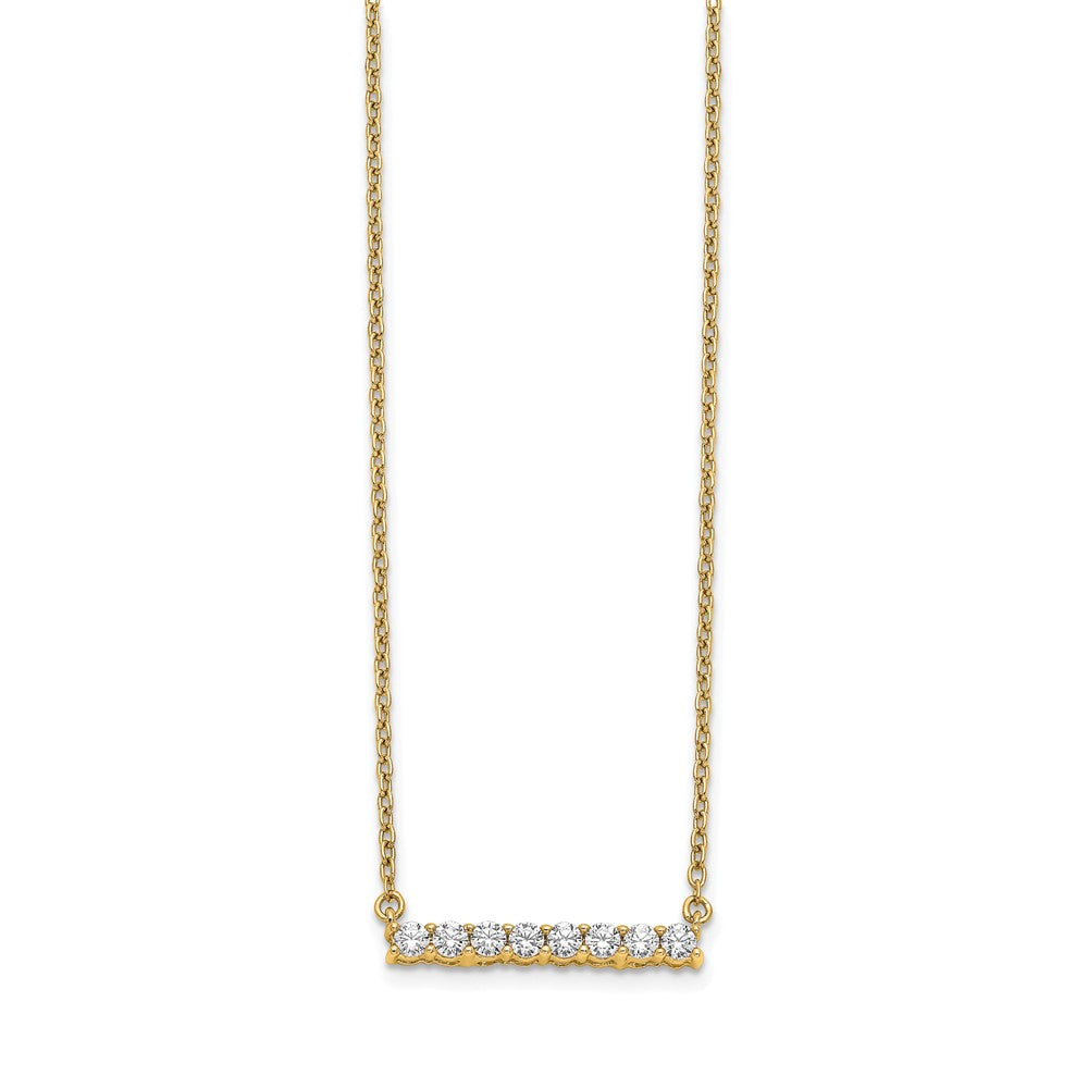 14k Diamond Bar 18 inch Necklace