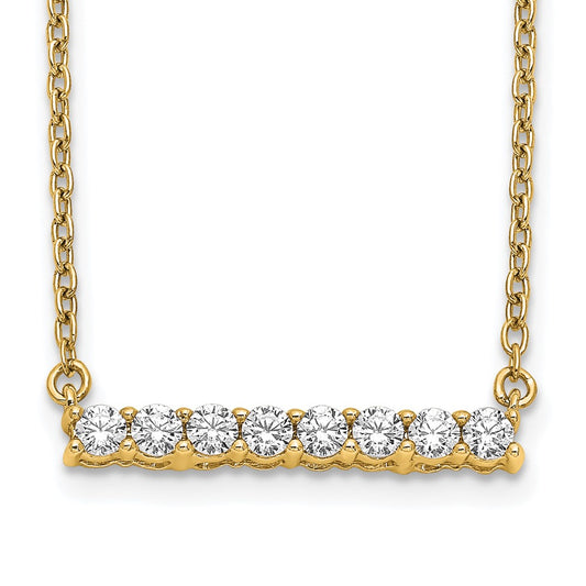 14k Diamond Bar 18 inch Necklace