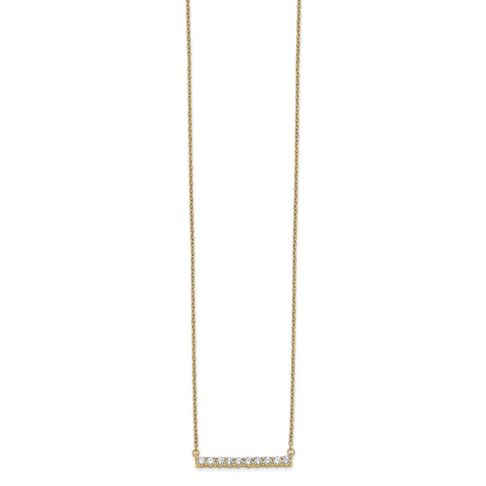 14k Diamond Bar 18 inch Necklace