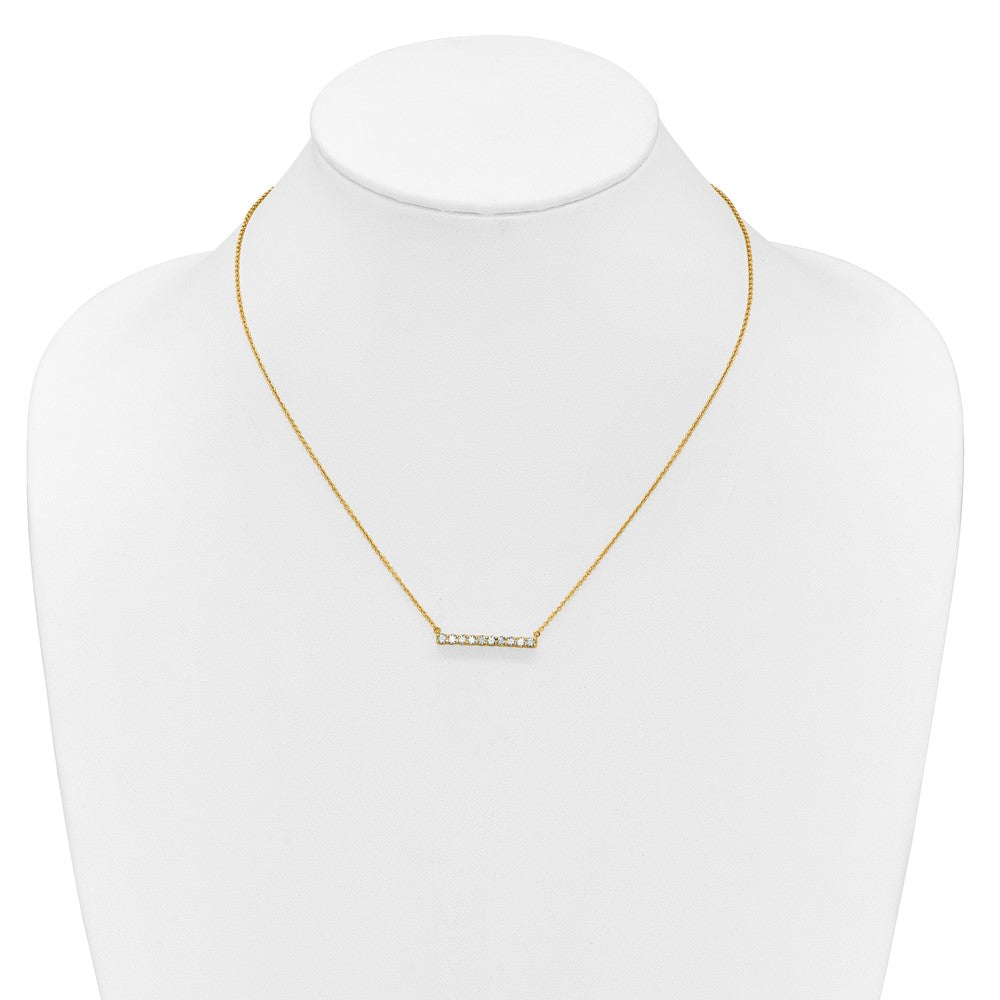 14k Diamond Bar 18 inch Necklace