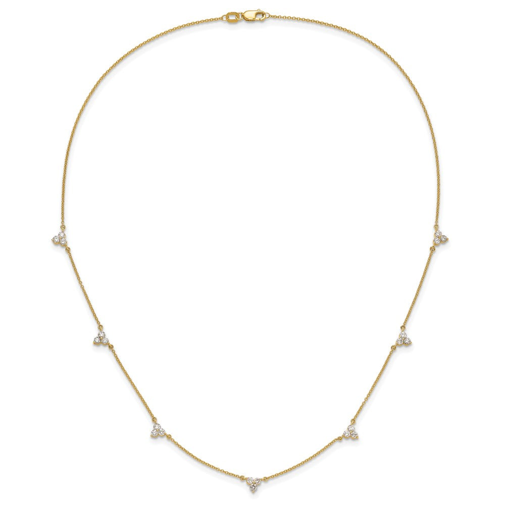 14k Diamond Multi Station 18 inch Necklace