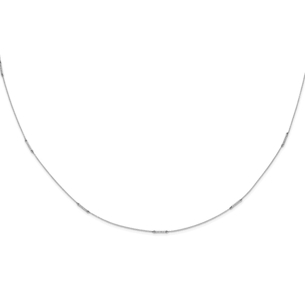 14k White Gold Diamond Multi Station Necklace