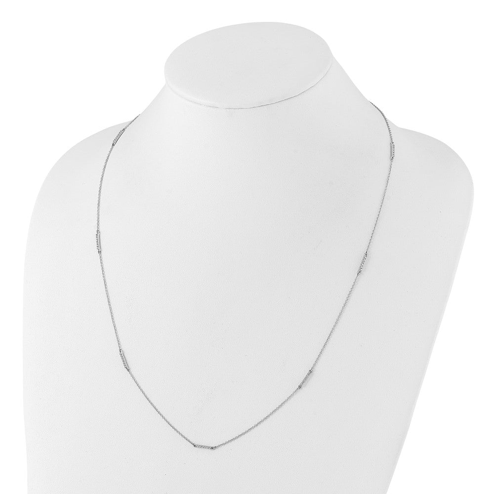 14k White Gold Diamond Multi Station Necklace