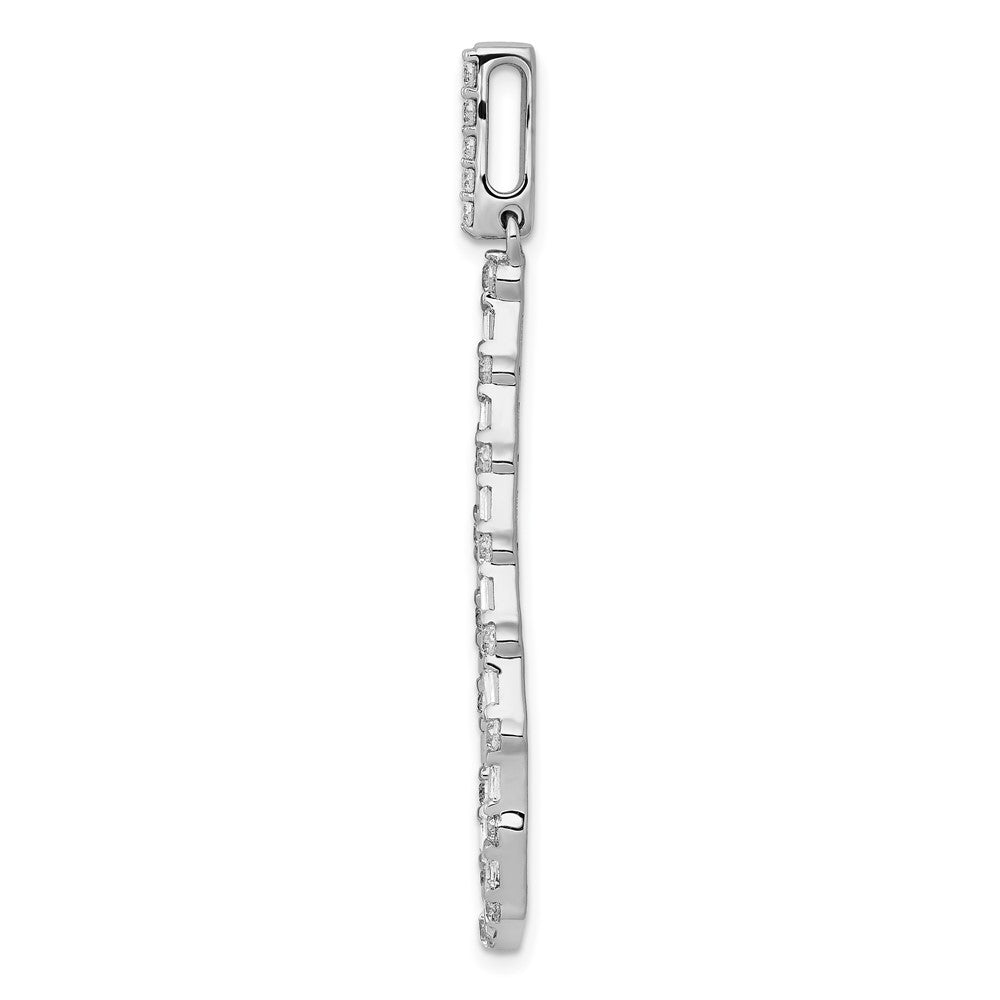 14k White Gold 3/4ct. Diamond Teardrop Pendant