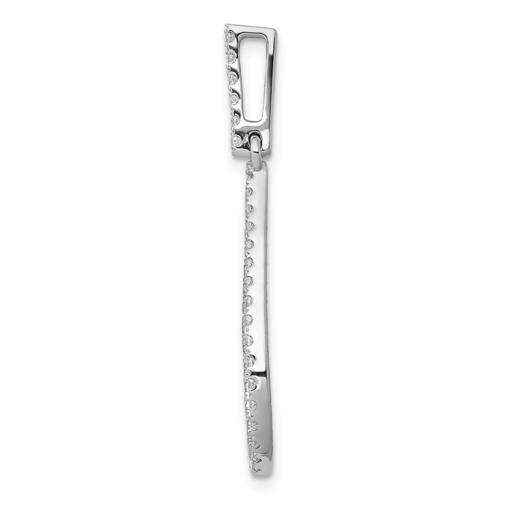 14k White Gold 1/2ct. Diamond Teardrop Pendant