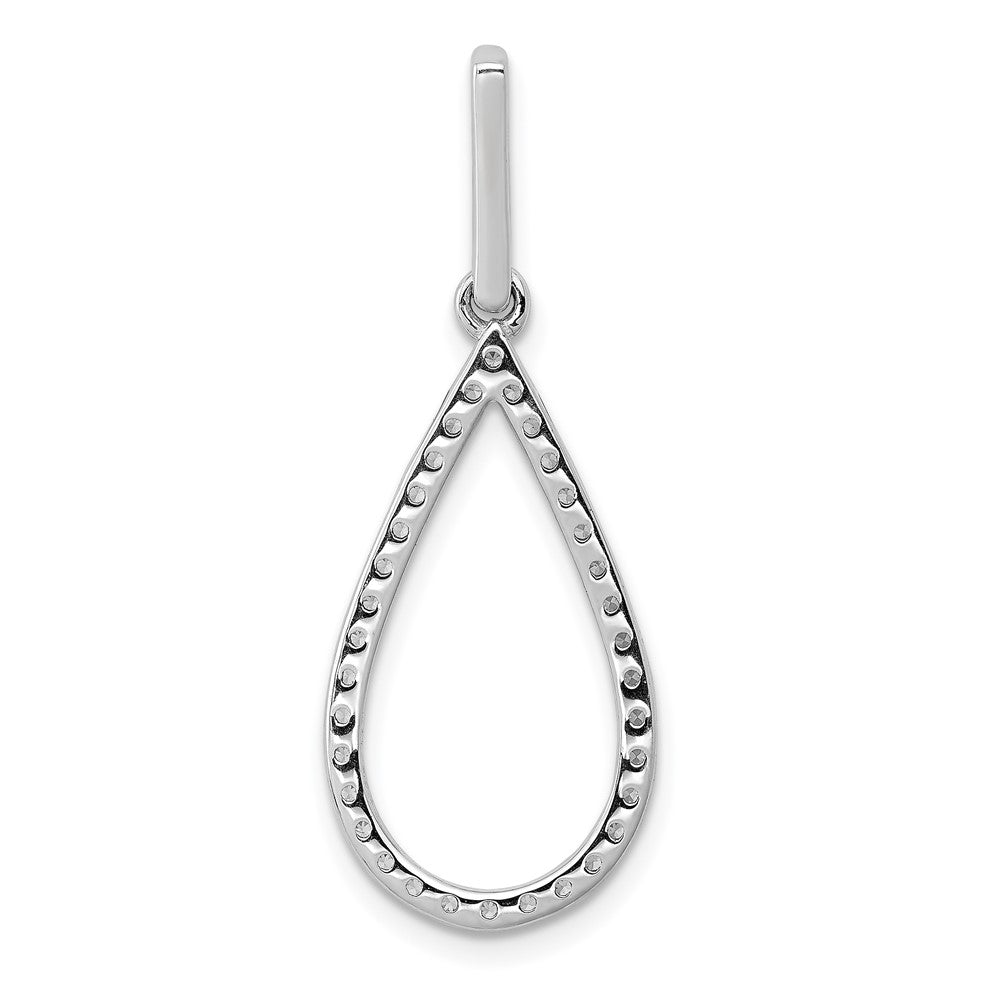 14k White Gold 1/2ct. Diamond Teardrop Pendant