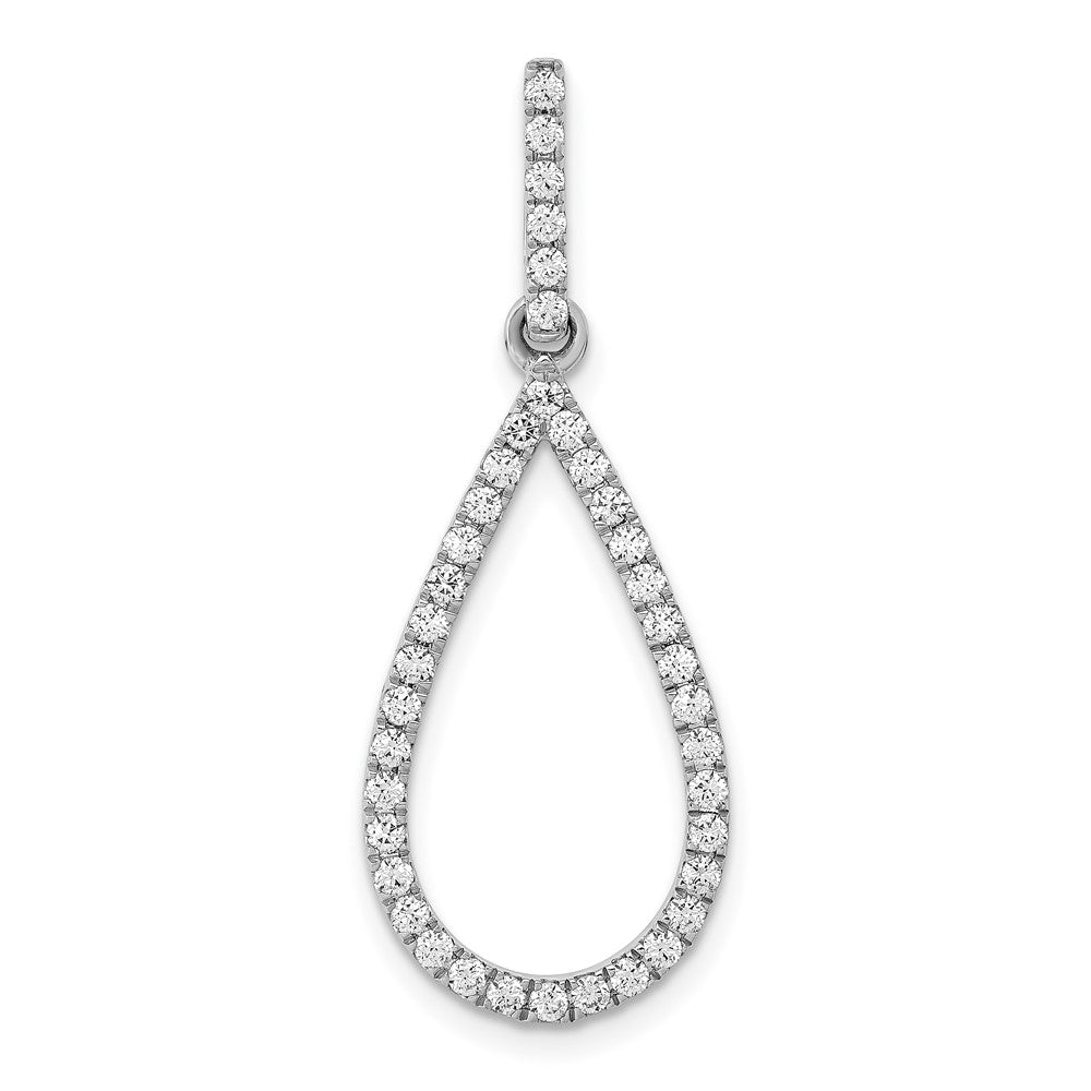 14k White Gold 1/2ct. Diamond Teardrop Pendant