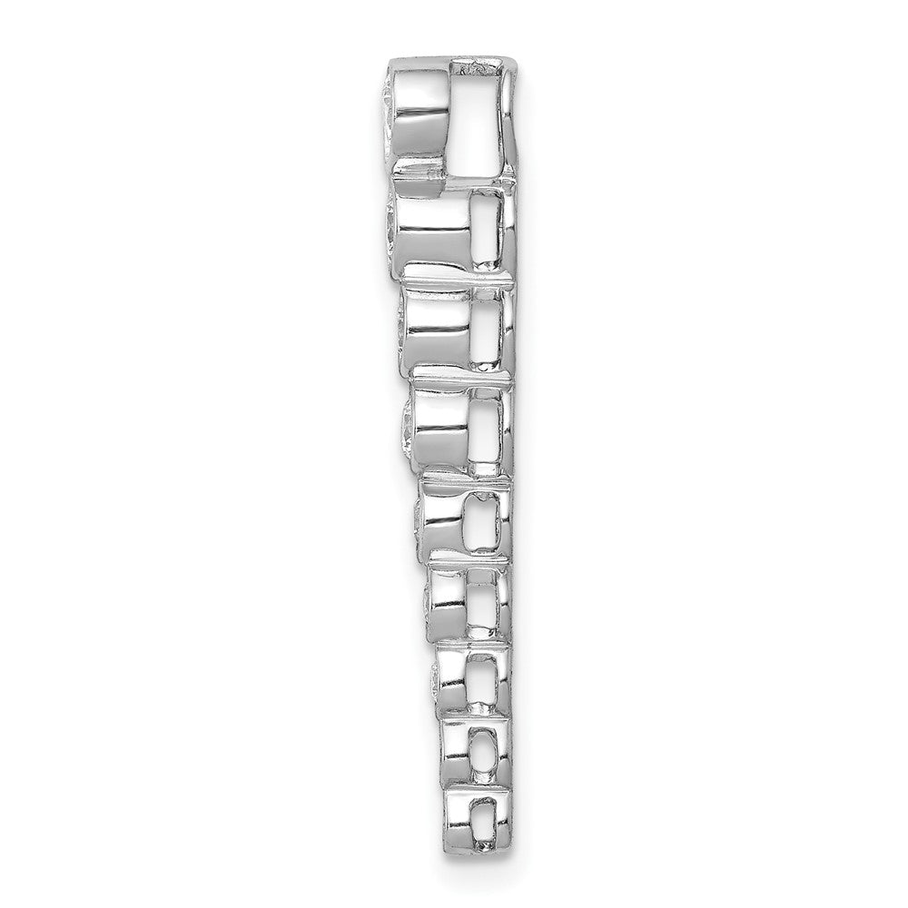 14k White Gold 1/2ct. Diamond Fancy Chain Slide