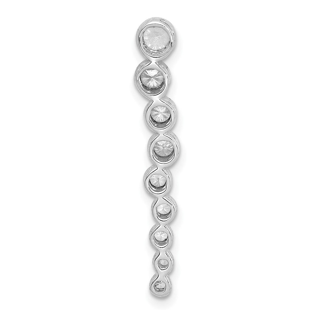 14k White Gold 1/2ct. Diamond Fancy Chain Slide