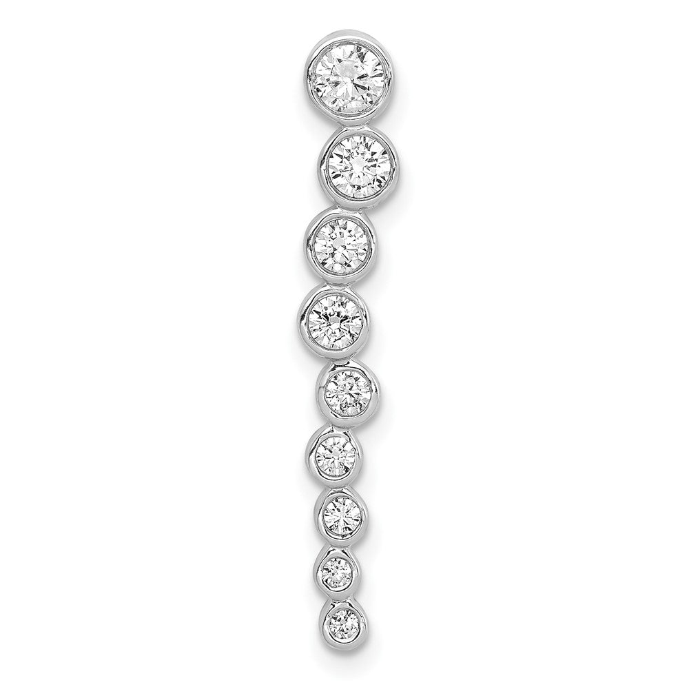 14k White Gold 1/2ct. Diamond Fancy Chain Slide