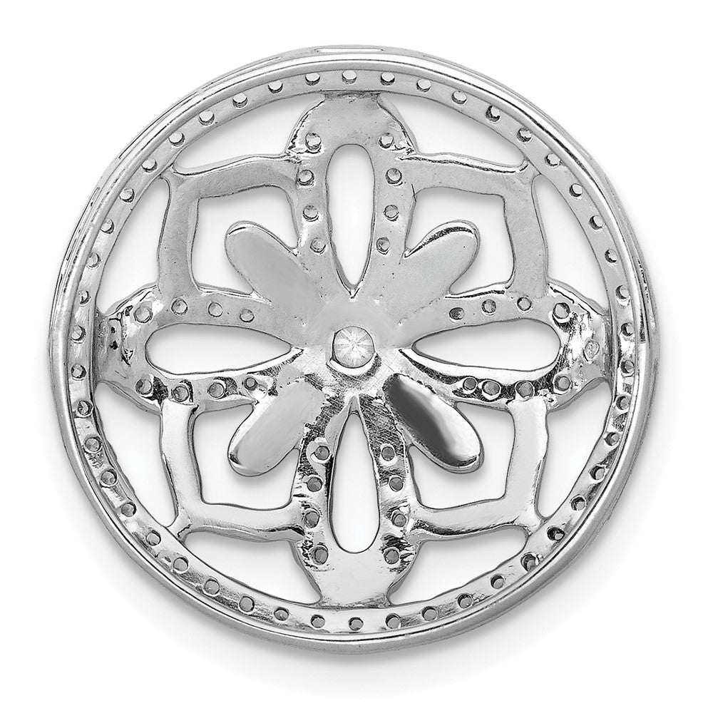 14k White Gold 1/2ct. Diamond Fancy Chain Slide