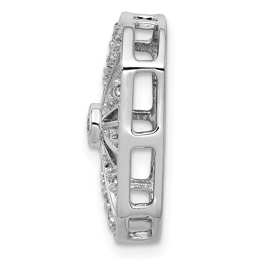 14k White Gold 1/5ct. Diamond Vintage Chain Slide