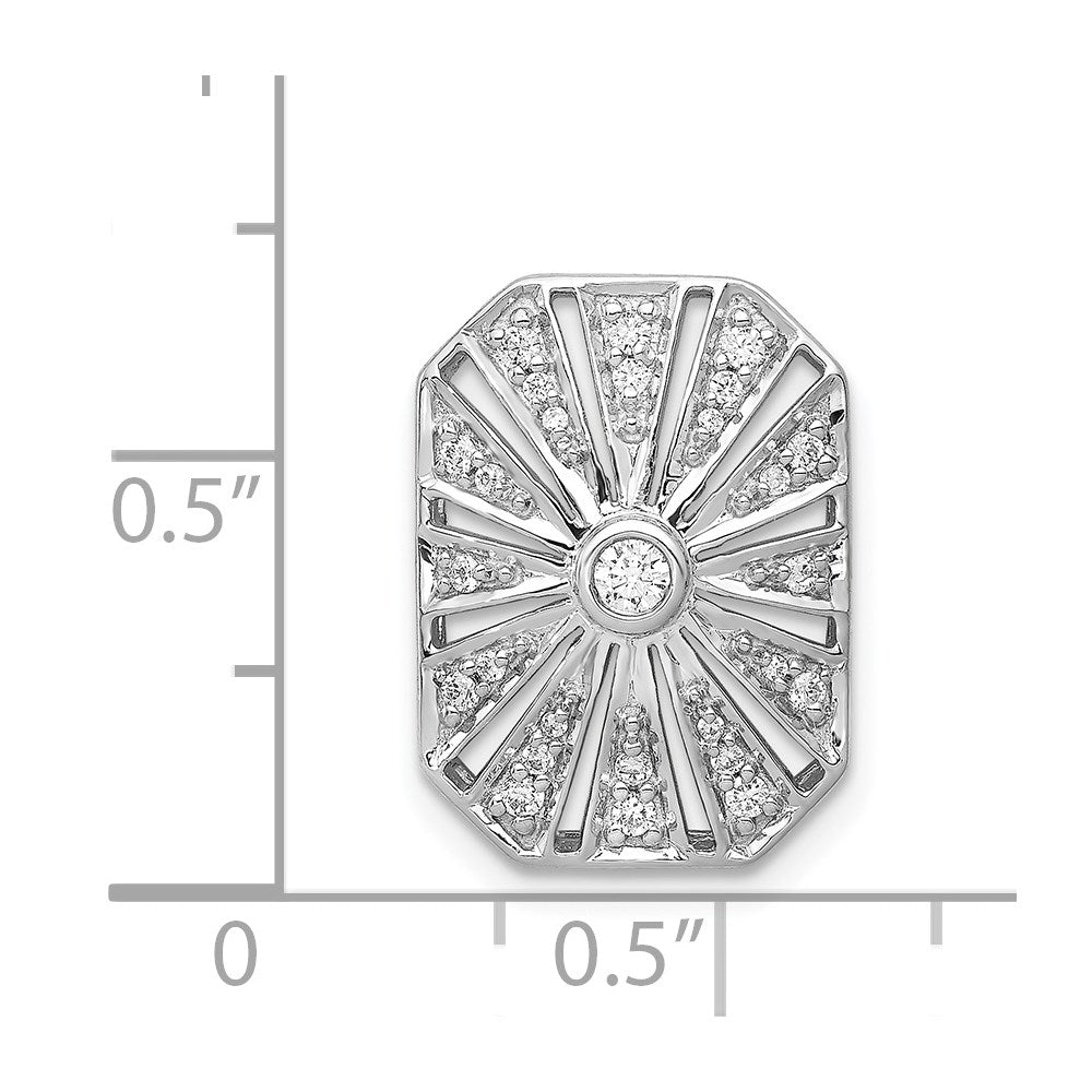 14k White Gold 1/5ct. Diamond Vintage Chain Slide
