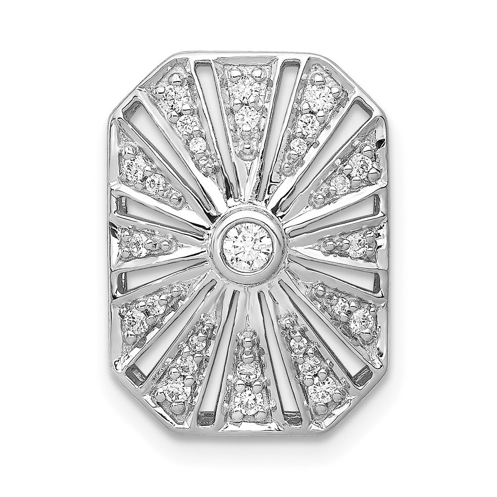 14k White Gold 1/5ct. Diamond Vintage Chain Slide