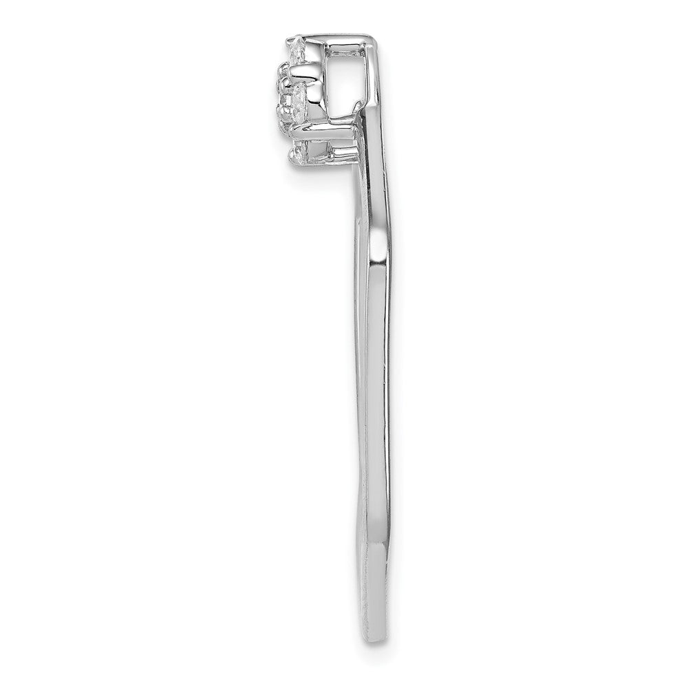14k White Gold 1/3ct. Diamond Fancy Hexagon Chain Slide