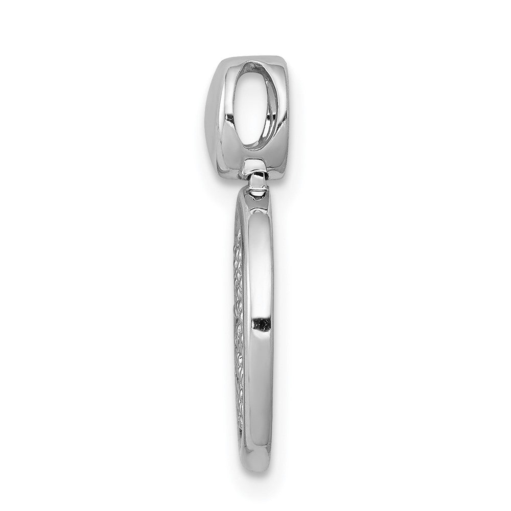 14k White Gold 1/4ct. Diamond Fancy Oval Pendant