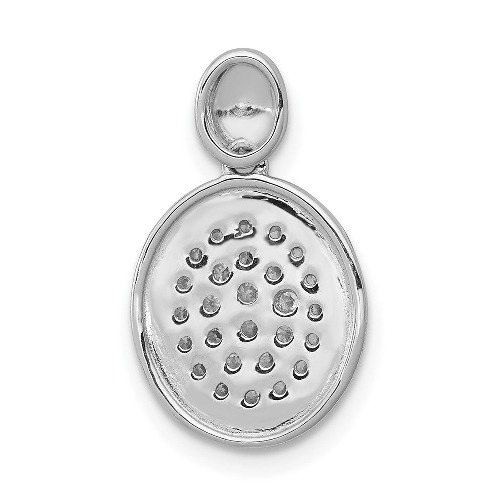 14k White Gold 1/4ct. Diamond Fancy Oval Pendant